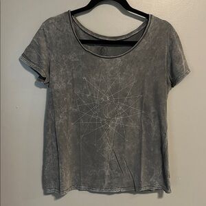Gray Mineral-washed Volcom Graphic Women’s Top